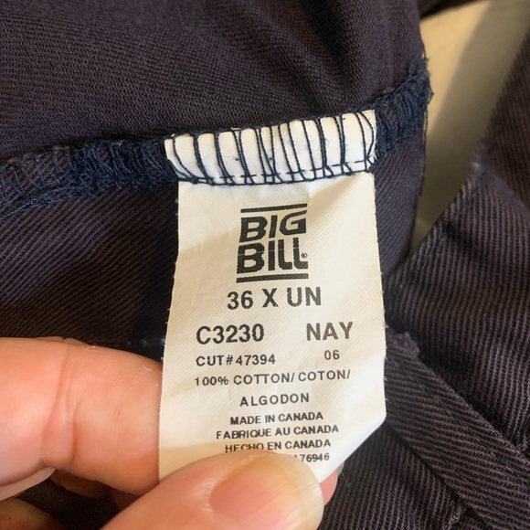 Big Bill Work Pants - Navy Blue - Men's Size 36 - Picture 6 of 7